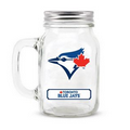 TORONTO BLUE JAYS GLASS MASON JAR w/chocolate baseballs